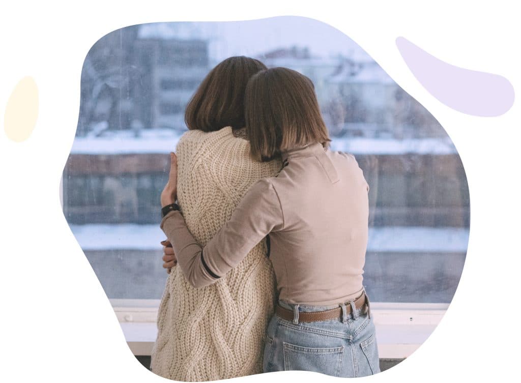 spending time with a favorite person during the winter holidays