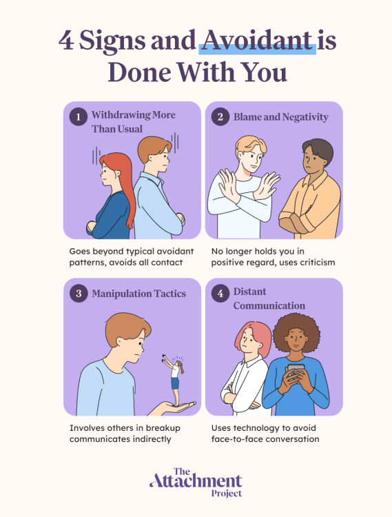 Signs an avoidant is done with you