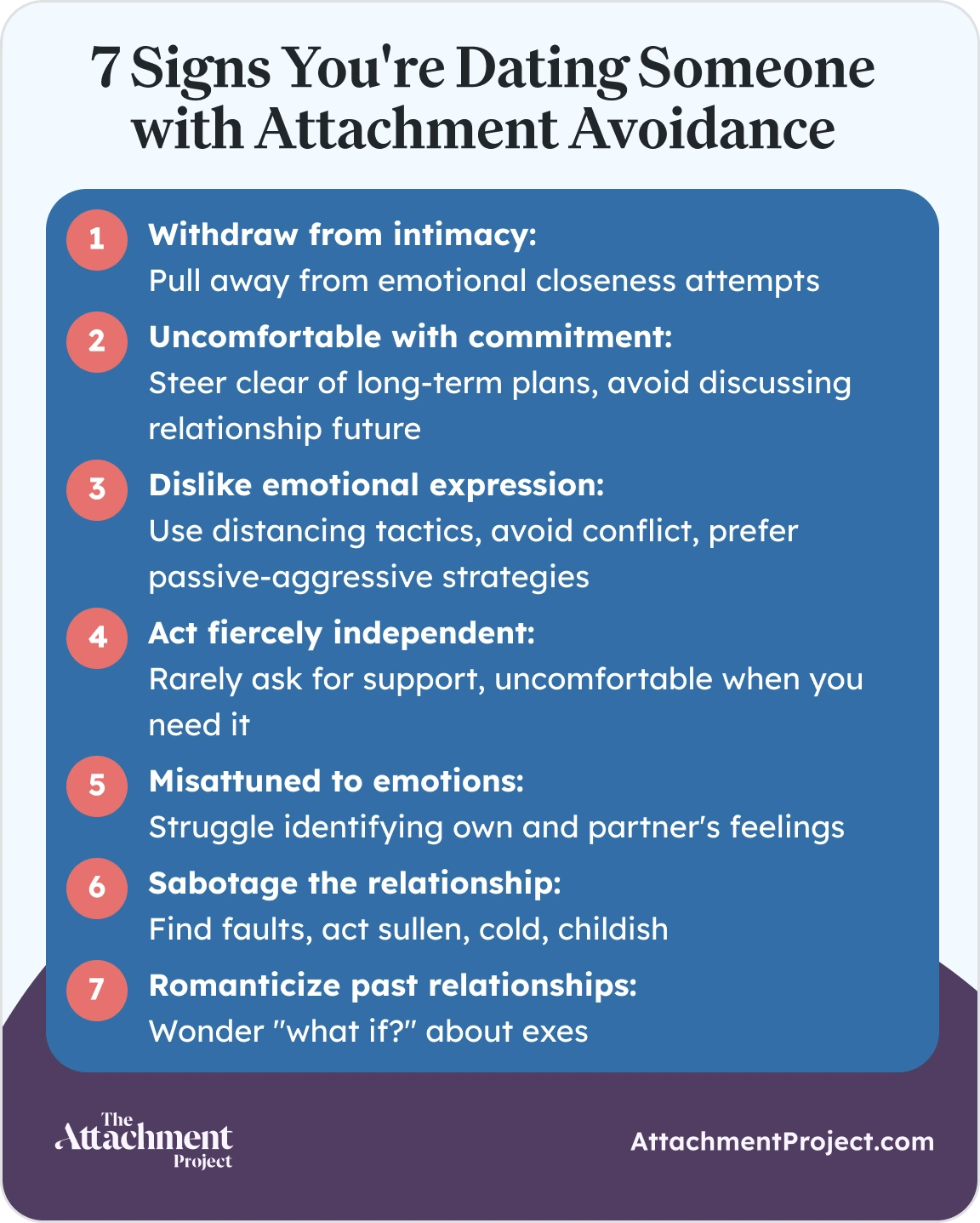 7 Signs You are Dating Someone with Attachment Avoidance