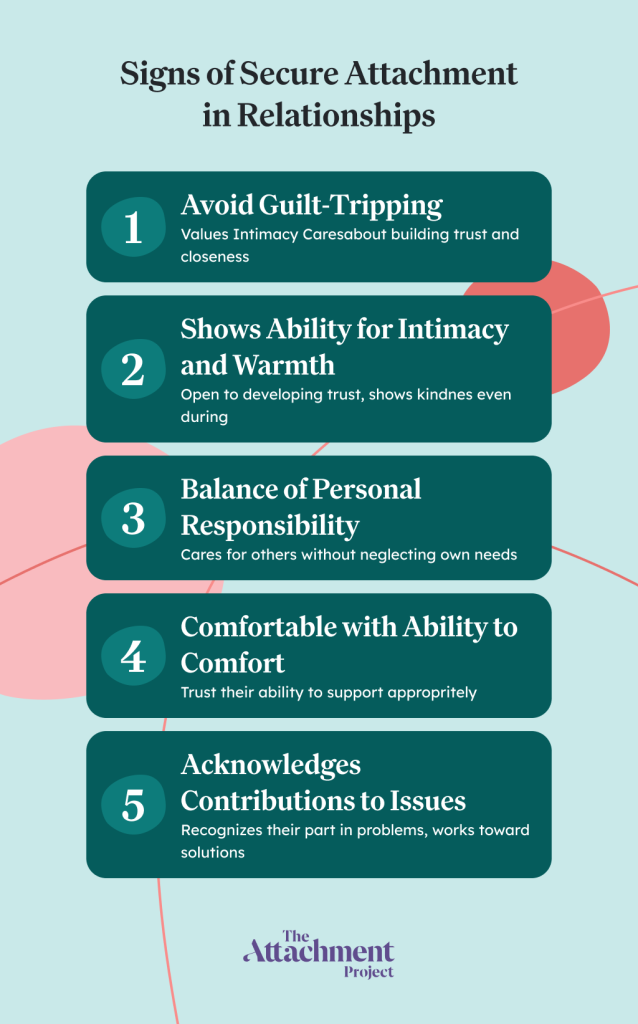 Signs of secure attachment in relationships